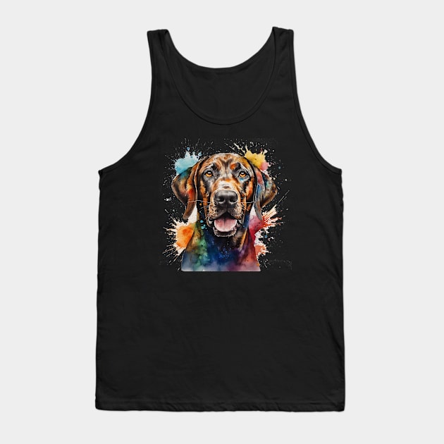 Plott Hound Bright Watercolor Painting Tank Top by nonbeenarydesigns